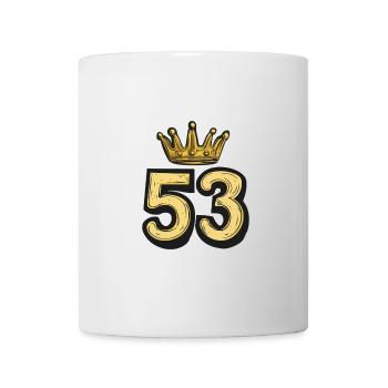 53 Zahl Krone - Tasse - Weiß - Vorne
