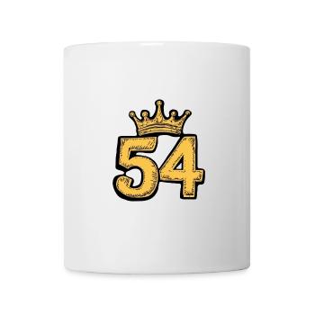 54 Zahl Krone - Tasse - Weiß - Vorne