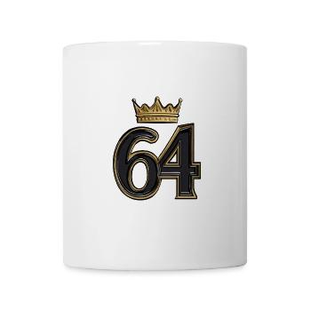 64 Zahl Krone - Tasse - Weiß - Vorne