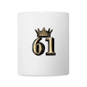 61 Zahl Krone - Tasse - Weiß - Vorne