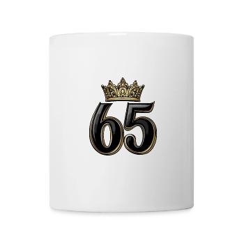 65 Zahl Krone - Tasse - Weiß - Vorne
