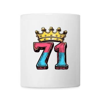 71 Zahl Krone - Tasse - Weiß - Vorne