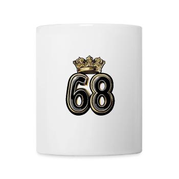 68 Zahl Krone - Tasse - Weiß - Vorne