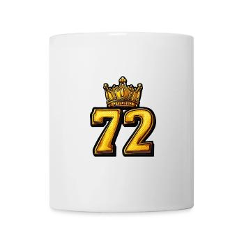 72 Zahl Krone - Tasse - Weiß - Vorne