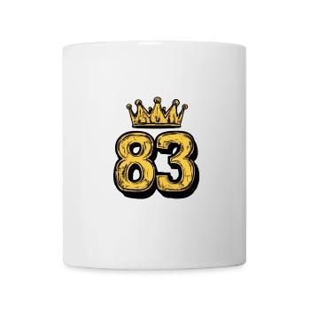 83 Zahl Krone - Tasse - Weiß - Vorne