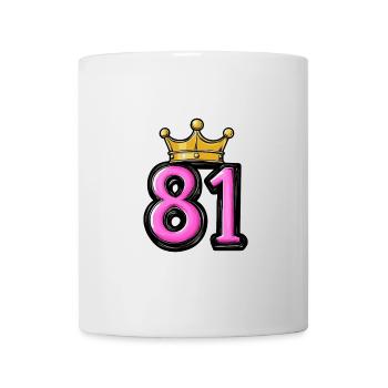 81 Zahl Krone - Tasse - Weiß - Vorne