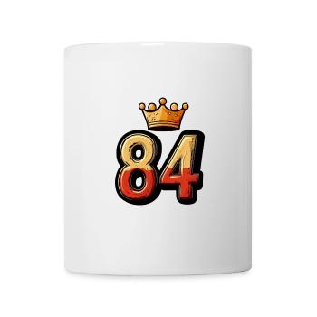 84 Zahl Krone - Tasse - Weiß - Vorne