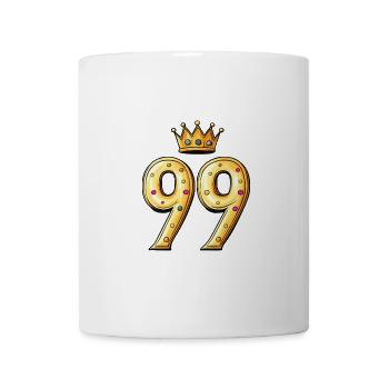 99 Zahl Krone - Tasse - Weiß - Vorne