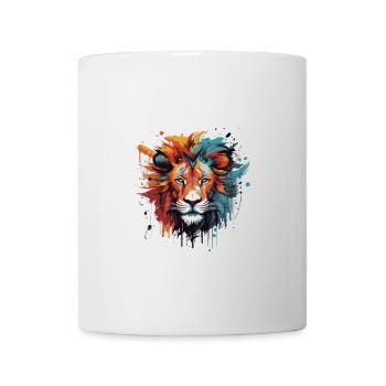 Tête Pop Art Lion Animal - Mug blanc - blanc - Devant