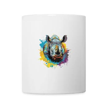 Rhino Animal Pop Art Head - Mug - white - Front