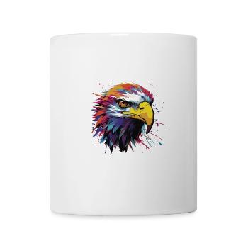 Adler Tier Pop Art Kopf - Tasse - Weiß - Vorne