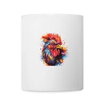 Hahn Tier Pop Art Kopf - Tasse - Weiß - Vorne