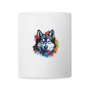 Husky Dog Animal Pop Art Head - Mug - white - Front