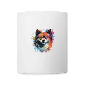 Pomeranian Dog Animal Pop Art Head - Mug - white - Front