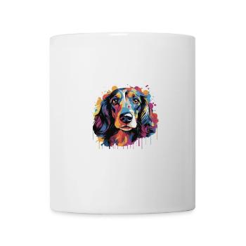 Dachshund Hund Kopf Porträt Dackel - Tasse - Weiß - Vorne