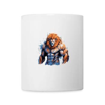 Gymnase de combattant Lion Muscles - Mug blanc - blanc - Devant