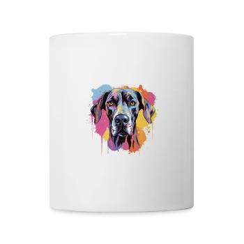Great Dane Dog Animal Pop Art Head - Mug - white - Front