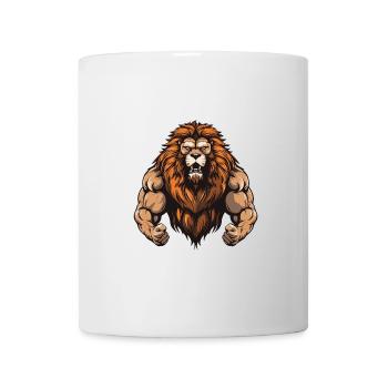 Löwe Muskeln - Tasse - Weiß - Vorne