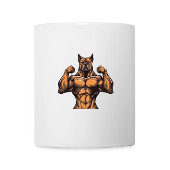 Hund Muskeln - Tasse - Weiß - Vorne
