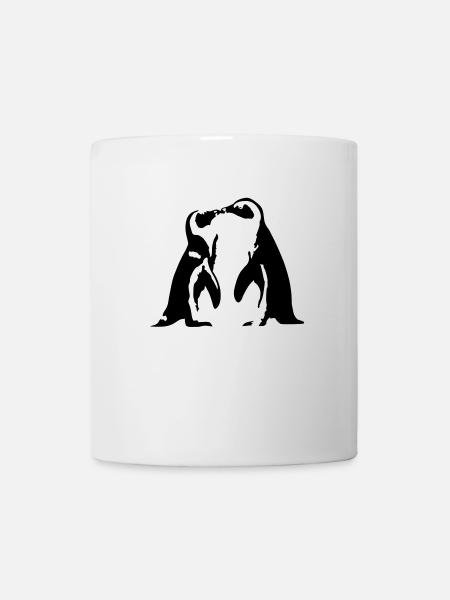 Verliebte Pinguine - Tasse - Weiß