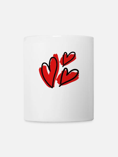 Hearts - Mug - white
