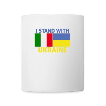 are at the side of the Ukrainian -flag of Italy - Mug - white - Front
