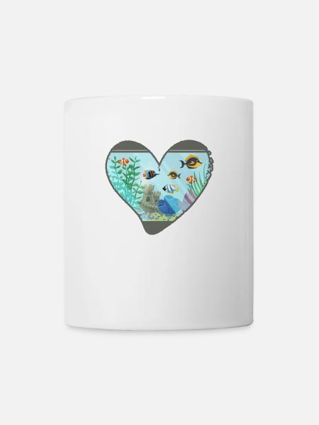 Aquarium Aquarianer Fischtank-Liebe Aquaristik - Tasse - Weiß