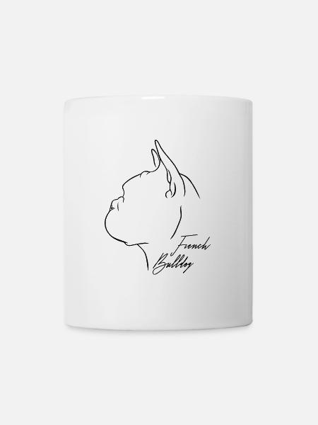 Profil Bouledogue Français Chiens Chien Wilsigns - Mug blanc - blanc