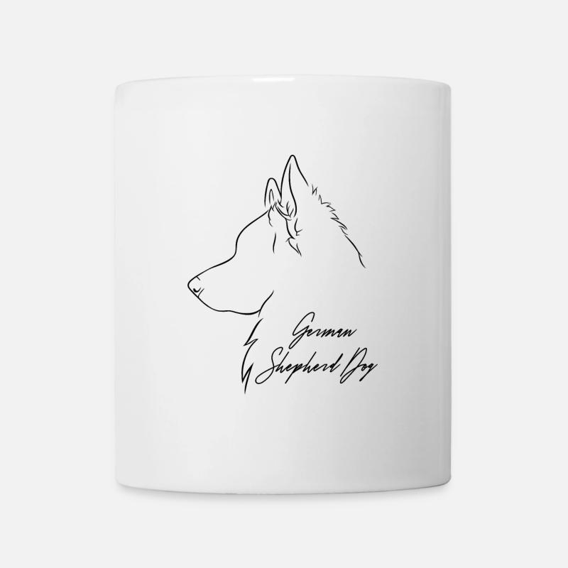 Berger Allemand Chien Profil Chiens Chien Wilsigns - Mug blanc - blanc