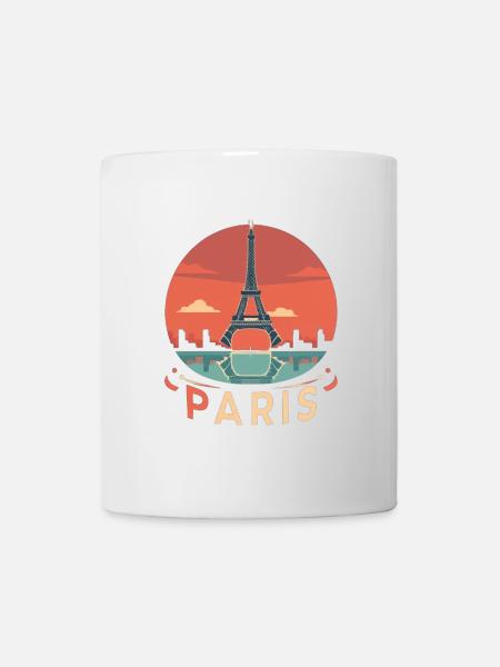 Pariser Sonnenuntergangskreis - Tasse - Weiß