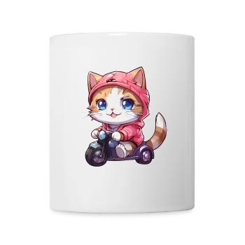 Moto Kitty - Mug blanc - blanc - Devant