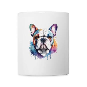 Französische Bulldogge Cool Cool Bunt - Tasse - Weiß - Vorne