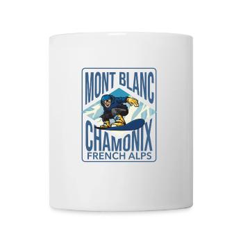 Chamonix Mont Blanc Snowboarden 3 - Tasse - Weiß - Vorne