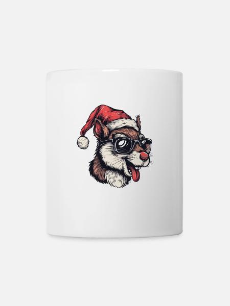 Squirrel Christmas Funny - Mug - white