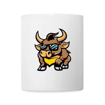 Stier Cool Comic - Tasse - Weiß - Vorne