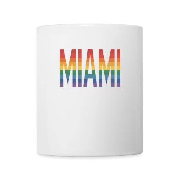 Miami - Cooles queeres Stadtlogo - Tasse - Weiß - Vorne