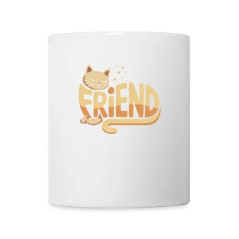 Cat Friend- Cute Cat Logo - Mug - white - Front