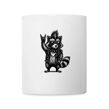 Rock Musique raton laveur Drôle Humour Idée cadeau - Mug blanc - blanc - Devant