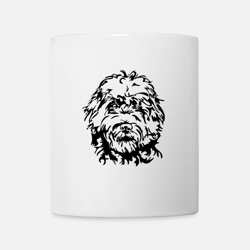 LABRADOODLE GOLDENDOODLE PORTRAIT - Tasse - Weiß