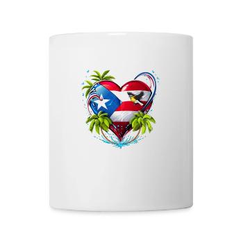 Boricua Puerto Rico Heart - Mug - white - Front