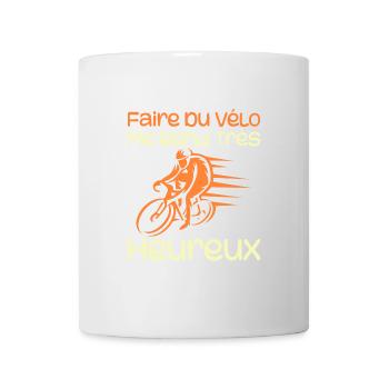 Radfahren macht mich sehr glücklich - Radfahren - Tasse - Weiß - Vorne