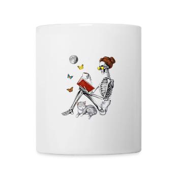 Skelett-Lesebuch - Tasse - Weiß - Vorne