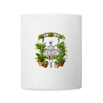 Skelett Pflanzen Liebhaber - Tasse - Weiß - Vorne