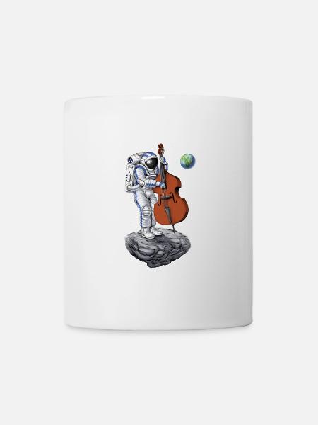Astronaut Kontrabassist - Tasse - Weiß