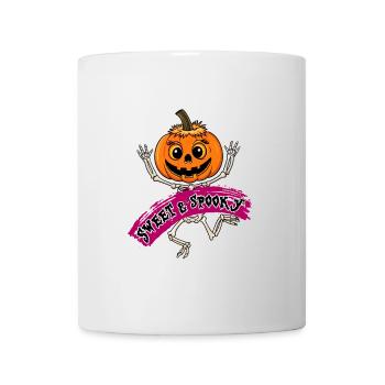 Funny Dancing Happy Halloween Skeleton - Mug - white - Front