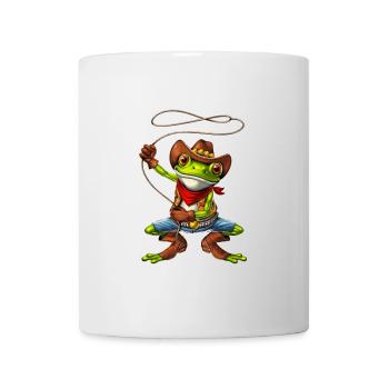 Frosch Cowboy - Tasse - Weiß - Vorne