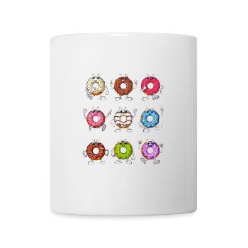 Beignets drôles - Mug blanc - blanc - Devant