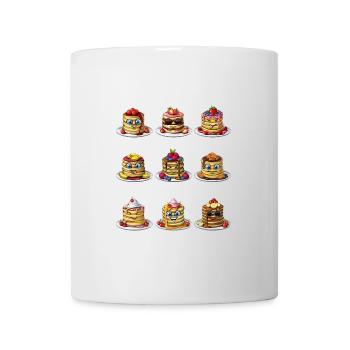 Lustige Pfannkuchen - Tasse - Weiß - Vorne