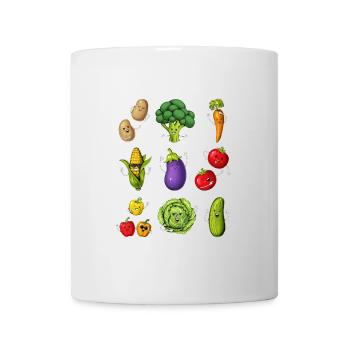 Drôles de légumes - Mug blanc - blanc - Devant