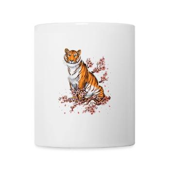 Cherry Blossom Tiger - Mug - white - Front